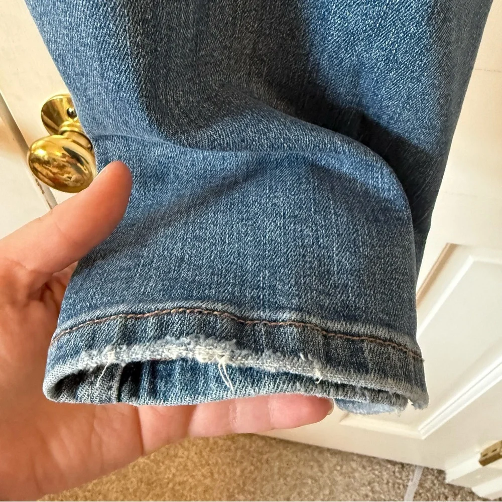 NWT Judy Blue Straight High Rise Tummy Control Distressed Knee Jeans Size 13/31 - Picture 14 of 16